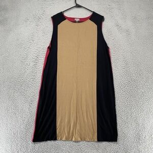 J. Jill Wearever Dress Womens XL‎ Petite Colorblock Tank Swing Travel Workwear